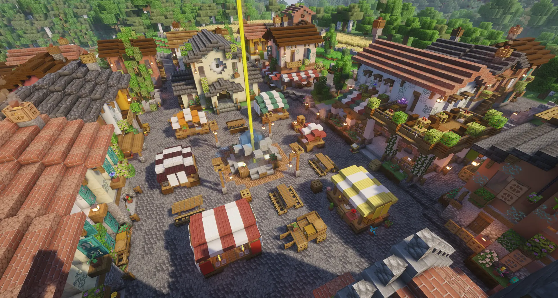 Centre commercial de la ville d'Italie