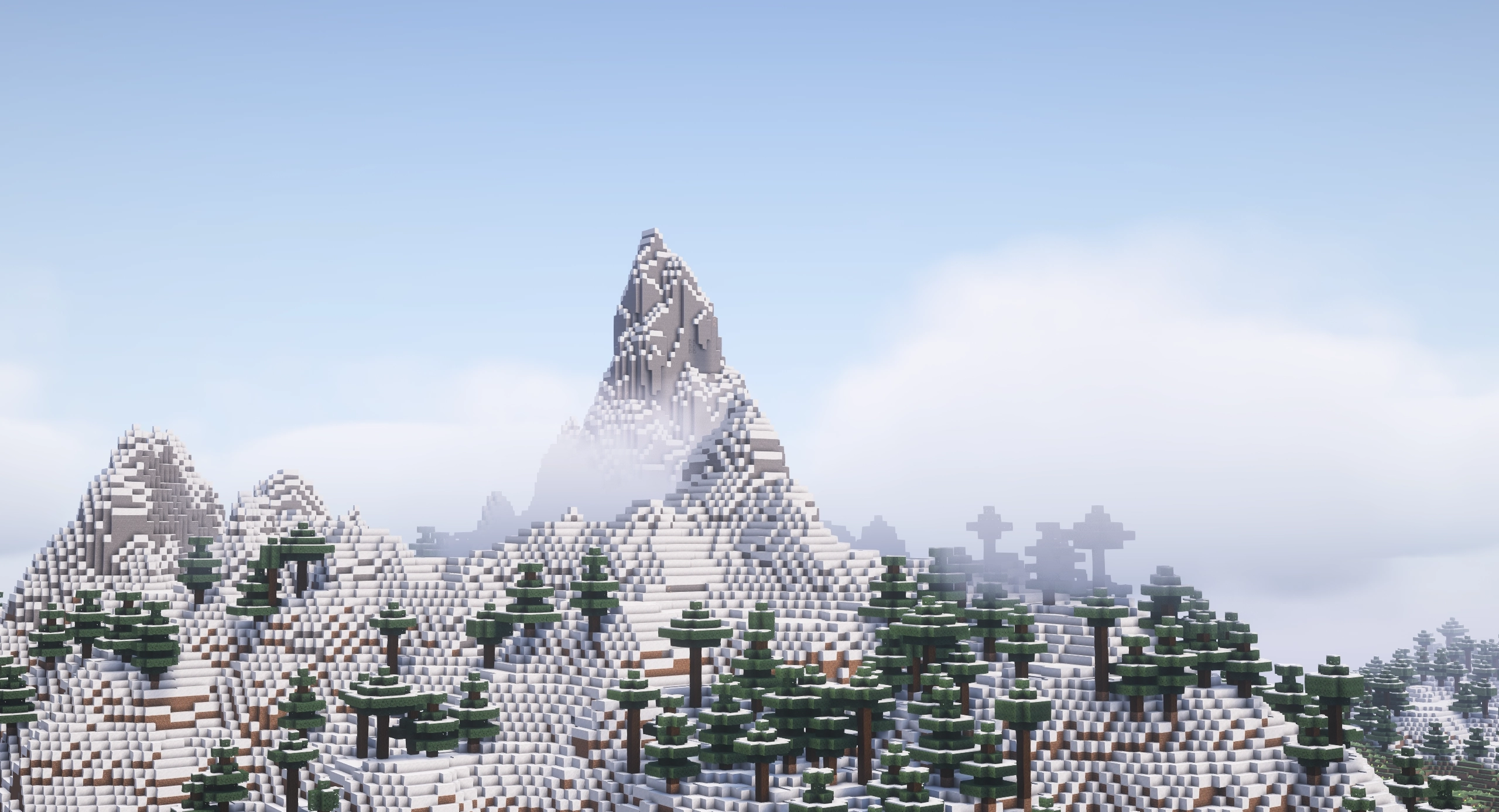 Paysage de montagne enneigée